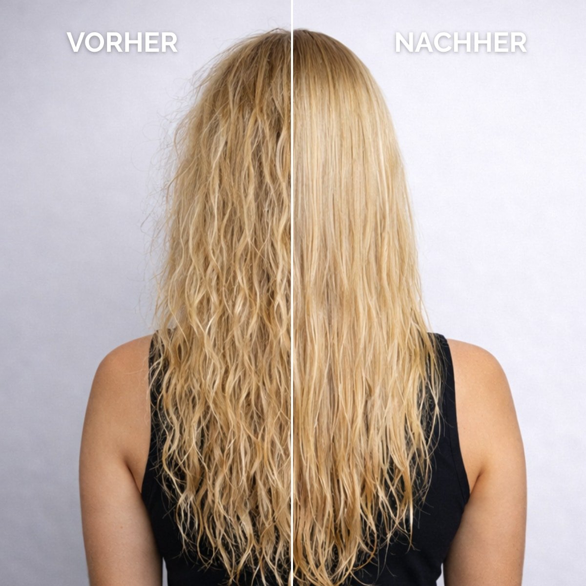 Blonde Haare chemisch glaetten