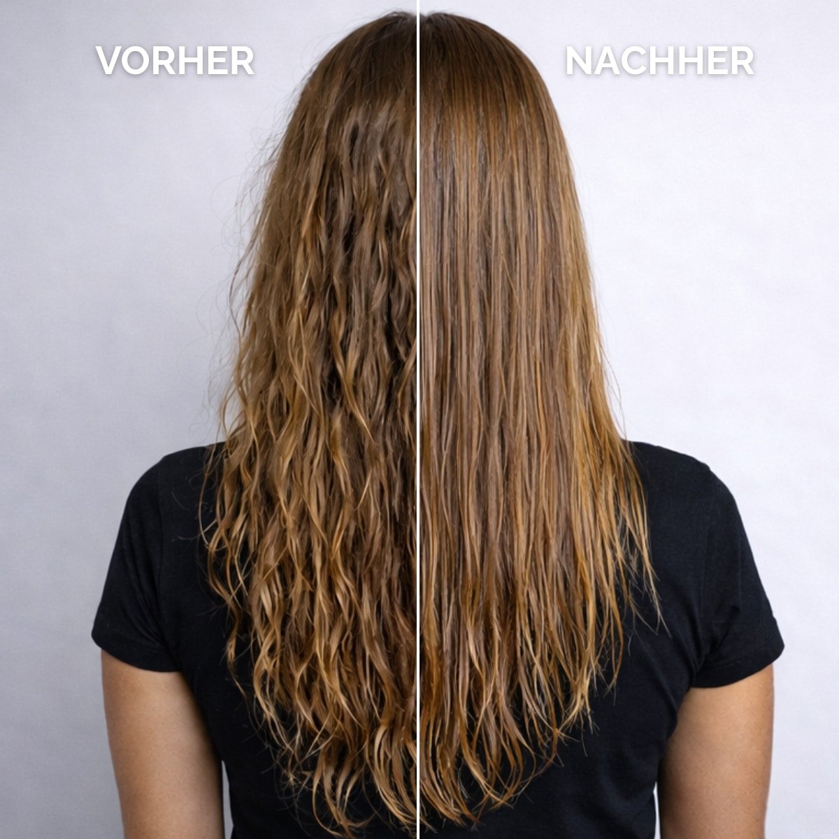 Braune Haare chemisch glaetten