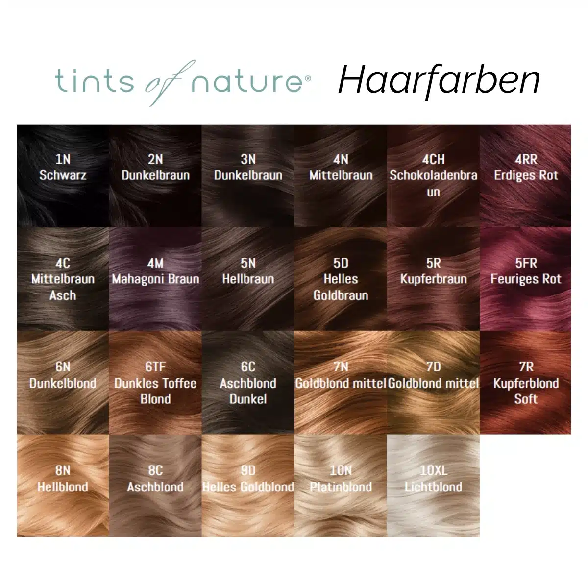 tints of nature Haarfarben Übersicht